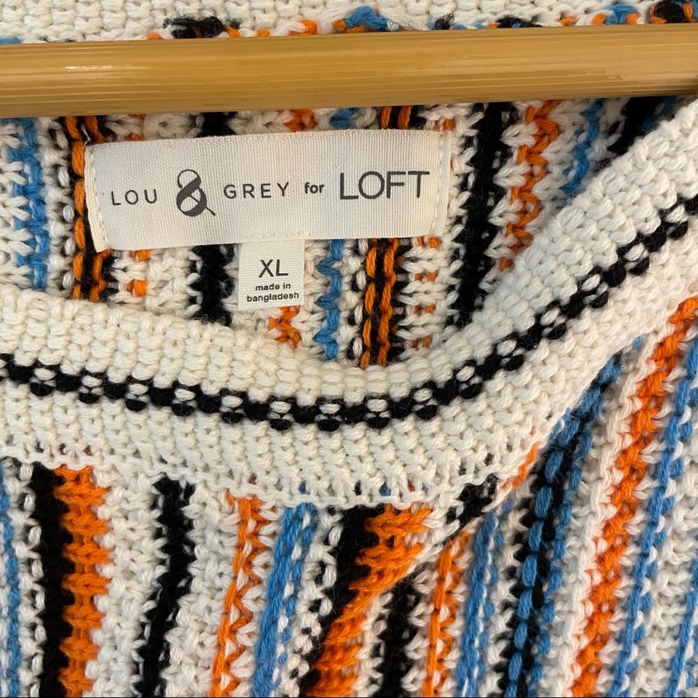 Lou & Grey Loft Stripe Fringed vest - Picture 6 of 7
